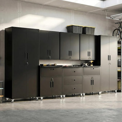 Garage Cabinet System | Heavy Duty Steel All-in-One Modular Garage Cabinet Set by VIYET