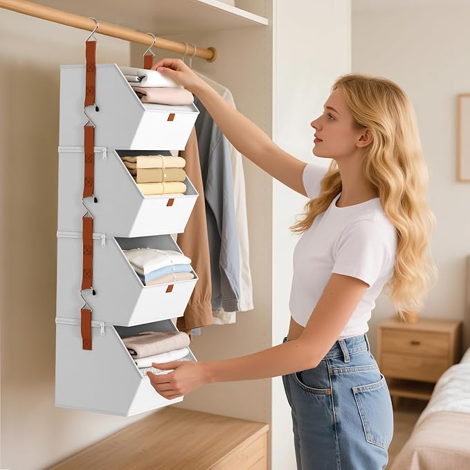 Hanging Closet Organizer 4 Tier - Image 7