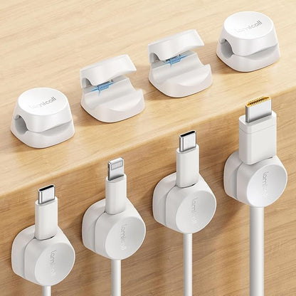 Lamicall 8 Pack Cord Organizer, Spring Cable Management Clips by Lamicall