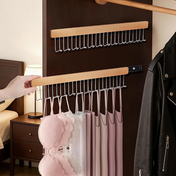 4PCS Valet Rods for Closets 16 Inch Extendable and Pull-Out Wardrobe Pole - Image 3