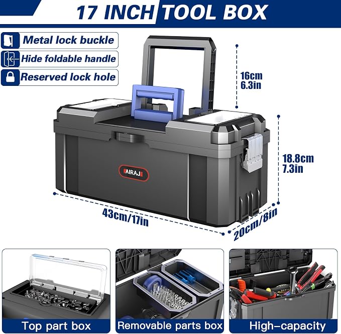 3 IN 1 Rolling Tool Box With Wheels, Stackable Tool Box, Modular Tools Storage - Image 3