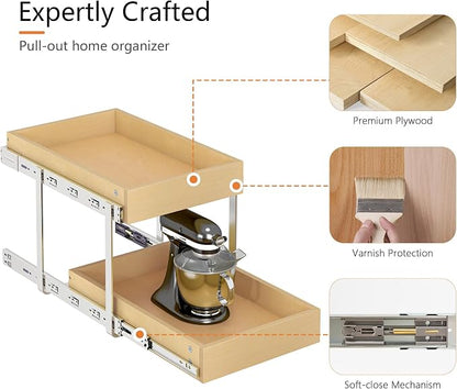 WelFurGeer 2-Tier Pull Out Cabinet Organizer - Image 5
