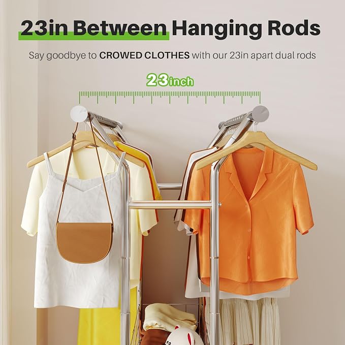 HOKEEPER Heavy Duty Clothes Rack Load 625 LBS, Clothing Rack - Image 4