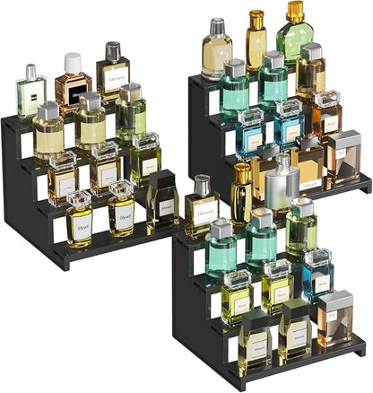 Lifewit Cologne Organizer for Men, 4 Tier Plastic Perfume Stand, Tool-free by Lifewit