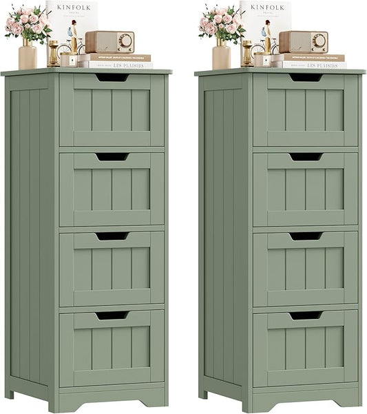 FOTOSOK Bathroom Storage Cabinet Set of 2, Bathroom Cabinet by FOTOSOK
