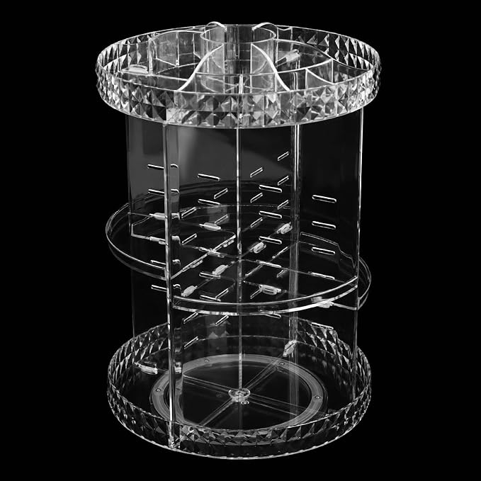 360 Rotating Makeup Organizer, Adjustable Cosmetic Storage Organizer Shelf - Image 3