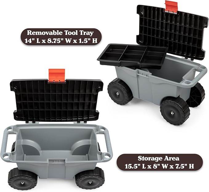 Pure Garden Rolling Garden Cart - Image 6