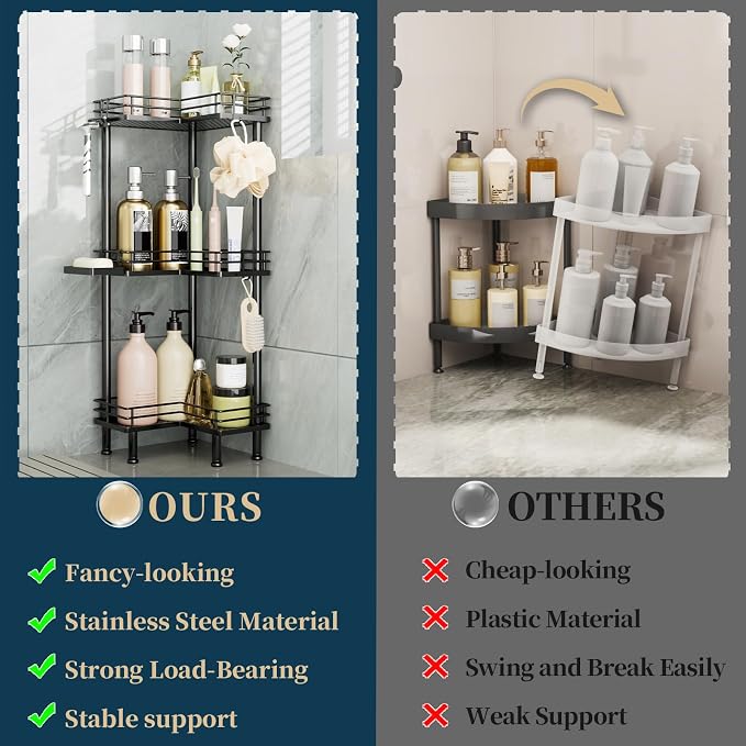 Consumest Corner Shower Caddy Standing - Image 2