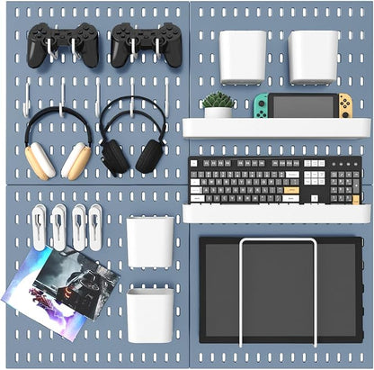 Pegboard Combination Kit, 25.2" x 25.2" Wall Mounted Storage Set by MULSAME