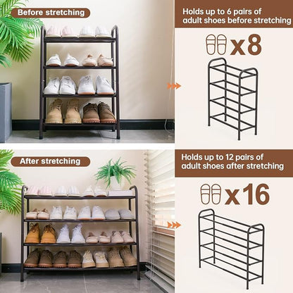 Gonfoam Expandable 4-Tier Shoe Rack - Image 6