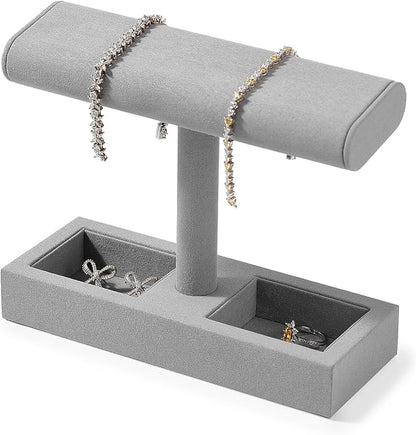 Oirlv Microfiber T-Bar Watch Display Stand Jewelry Display Props Jewelry - Image 9