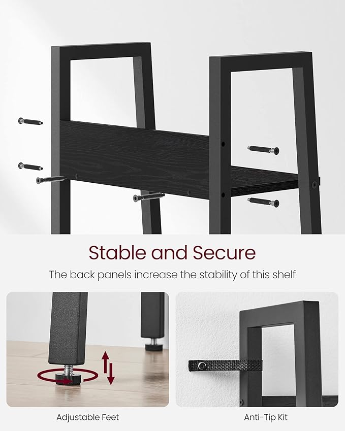 VASAGLE Bookshelf, 5-Tier Narrow Book Shelf, 11.8 x 13.3 x 66.9 Inches - Image 5