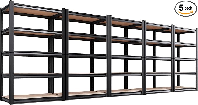 5-Pack Heavy Duty Garage Shelving by CreatingaComfortableLiving