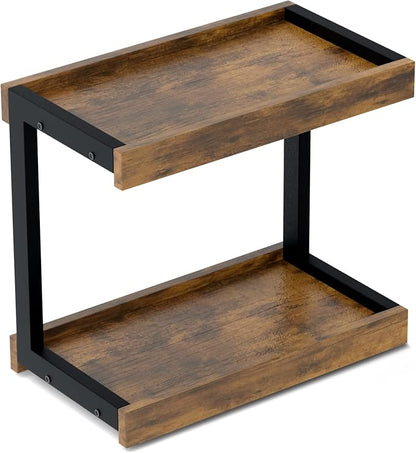 MARTY 2 Tier 15.75"x8.9" Large Countertop Shelf Organizer Spice Rack, Coffee by MARTY