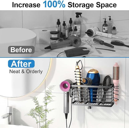 Sevenblue Hair Tool Organizer, 3-in-1 Universal Hair Dryer Holder, Adjustable - Image 4