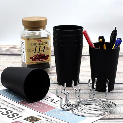 6 Set Pegboard Bins with Rings, Pegboard Cups Included, Pegboard Cup Holder - Image 5