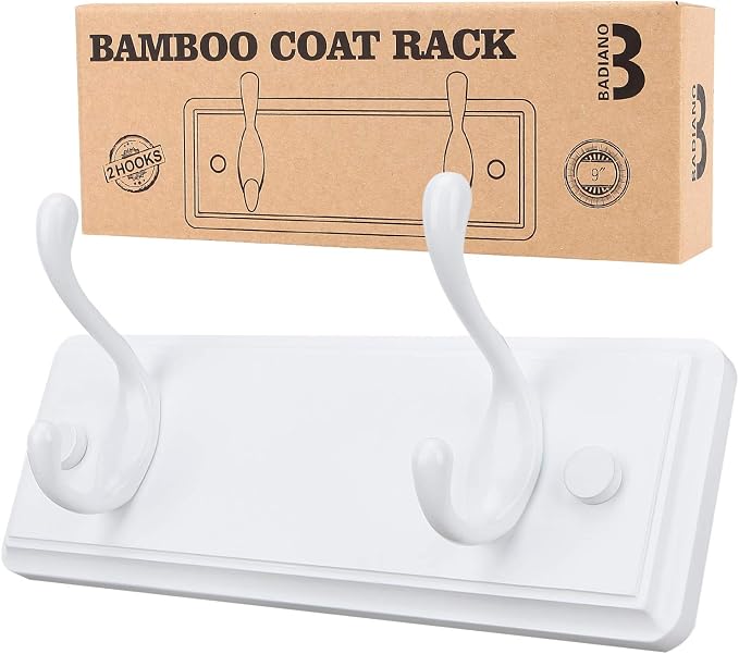 Wooden Coat Rack, Wall-Mounted Organizer by BADIANO