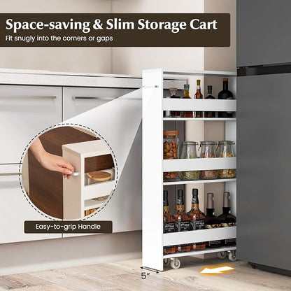 LOKO Slim Storage Cart, 4-Tier Rolling Cart - Image 5