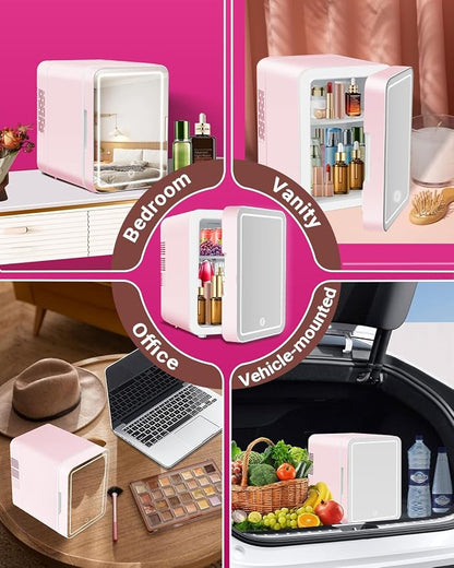 4-Liter Pink Portable Mini Fridge - Image 9