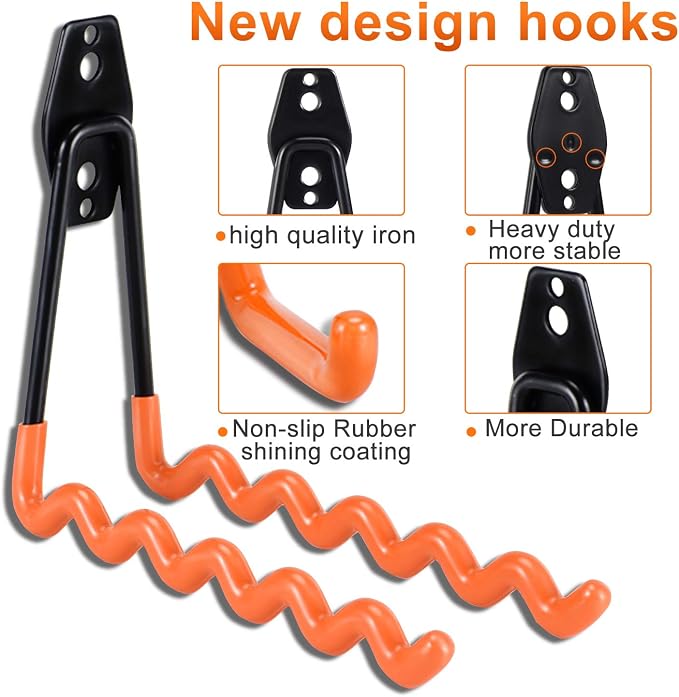 AOBEN Garage Hooks Heavy Duty, Steel Garage Storage Hooks, Utility Tool Hangers - Image 6