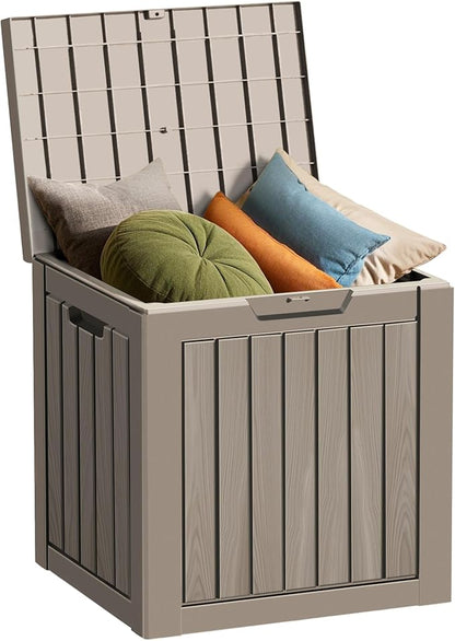 35 Gallon Resin Deck Box, Waterproof Outdoor Storage Bin by Decksplore%E2%80%94BuiltforOutdoor