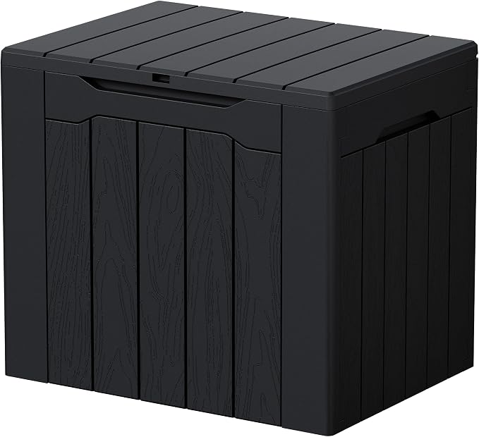 Devoko 29 Gallon Waterproof Outdoor Storage Box Resin Deck Box Lockable and UV by DEVOKO