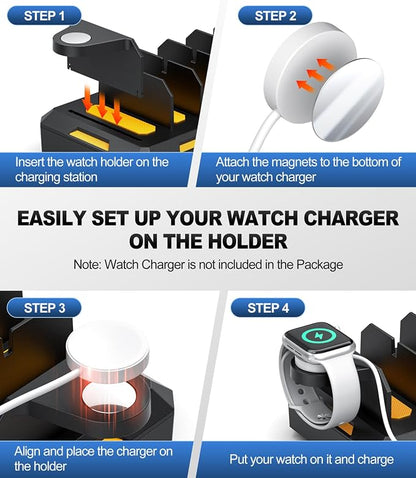 Charging Station for Multiple Devices, Honcila 6 in 1 Multi Charger Station - Image 6