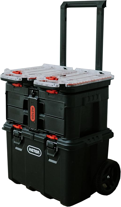 Stack N’ Roll 4-Piece Rolling Tool Storage System – Includes Large Rolling Tool by Unknown