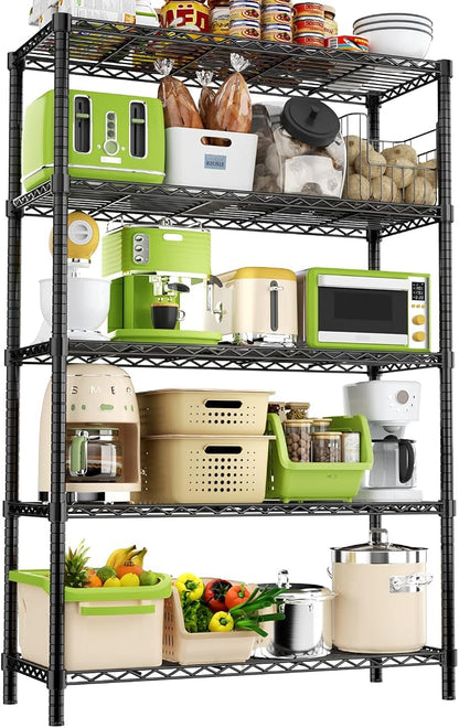 Storage Shelves, 5-Tier Adjustable Metal Industrial Utility Shelf Rack by Unknown