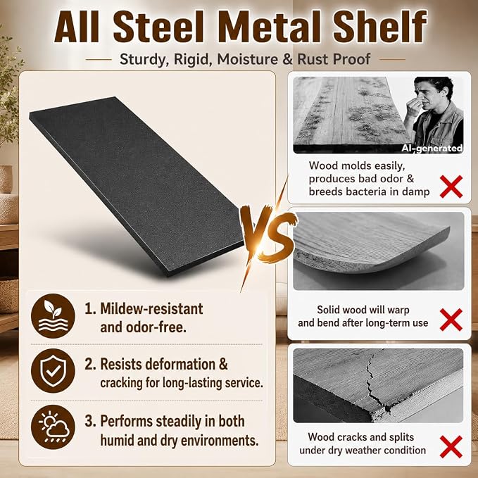 Heavy Duty Metal Bookshelf Adjustable Storage Shelving Unit - Image 5