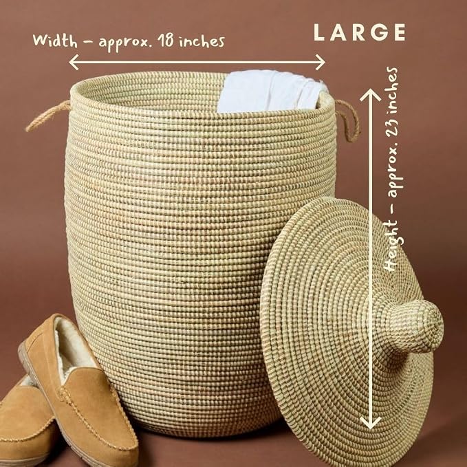 Tall Large Decorative Wicker Storage Basket - Image 4
