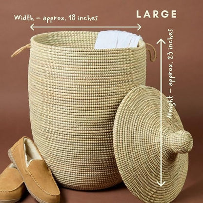 Tall Large Decorative Wicker Storage Basket - Image 4