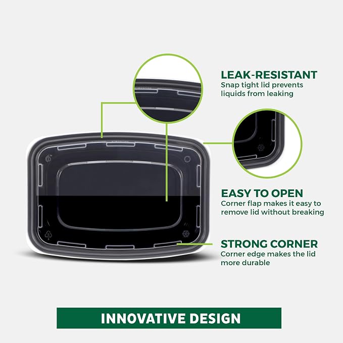 Freshware Meal Prep Containers 1 Compartment Food Storage Containers - Image 5