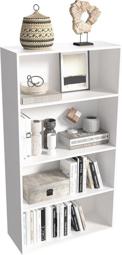 Wooden 4 Tier Book Shelf，4 Cube Storage Organizer, 44 Inch Versatile Cubes by NewBeth