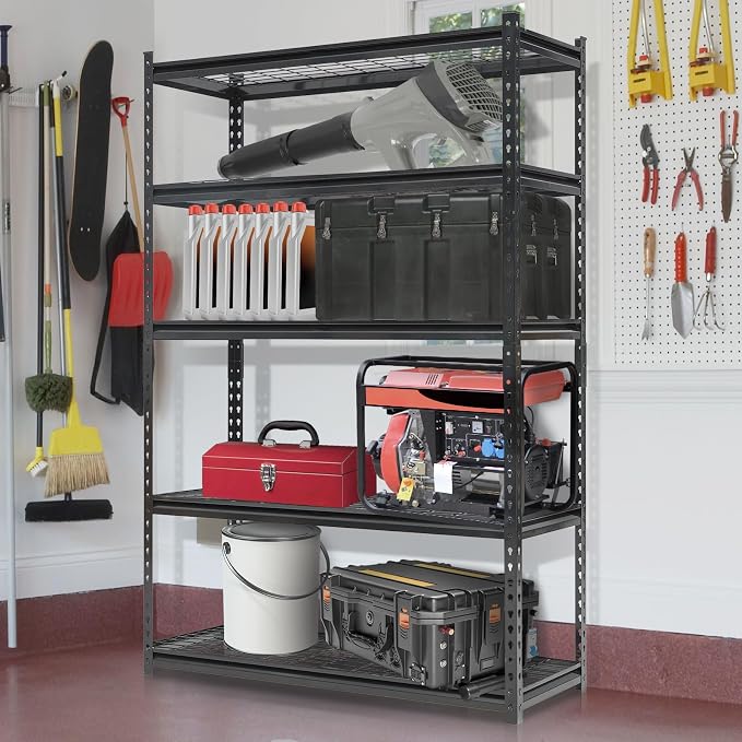 Heavy Duty 5-Tier Shelving Unit, 2500 LBS Capacity Storage Shelves - Image 2