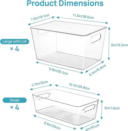 Vtopmart 8 Pack Clear Storage Bins - Image 2