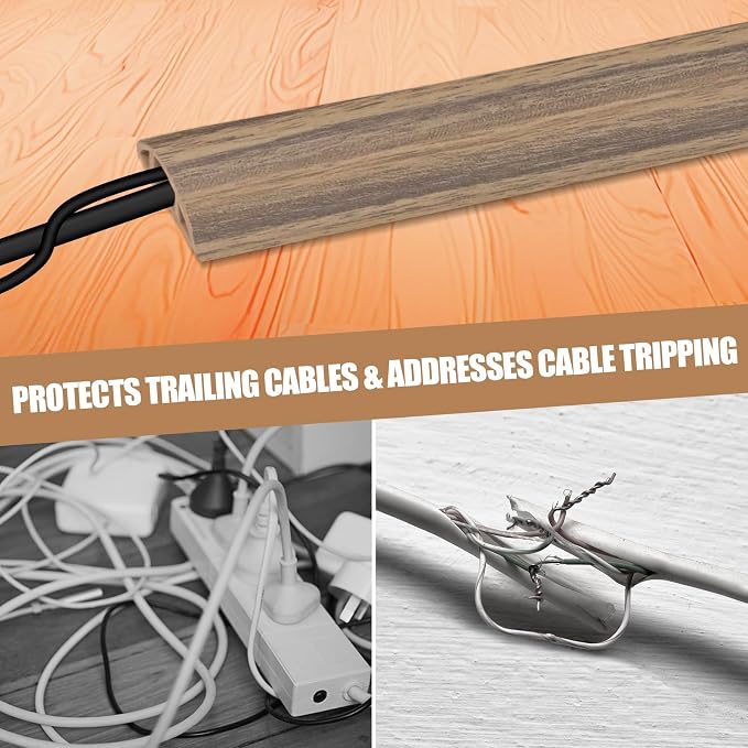 Floor Cord Cover Self Adhesive Cord Hider, 3.3FT Cable Management, Extension - Image 6