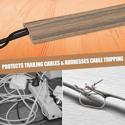 Floor Cord Cover Self Adhesive Cord Hider, 10FT Cable Management, Extension - Image 6