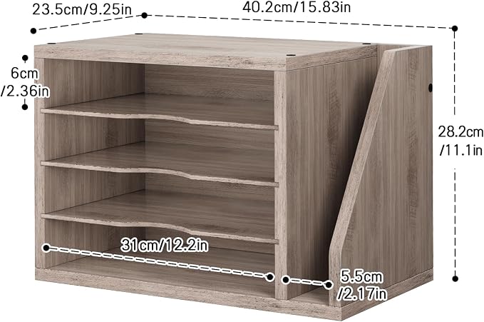 Wooden Mail Organizer, Desk Organizer - Image 3
