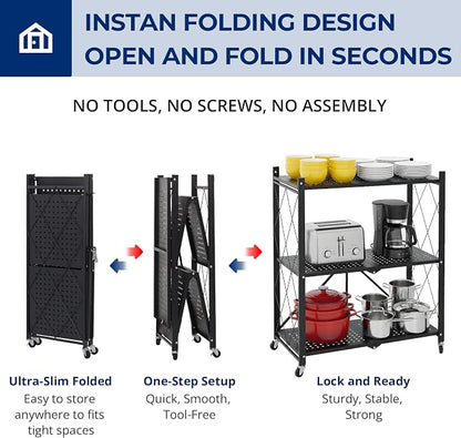 3 Tier Foldable Storage Shelves - Image 4