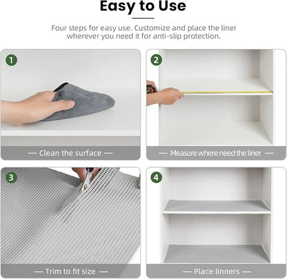 BAGAIL Non-Adhesive Shelf Liner, Thick Strong Grip Drawer Liners - Image 6