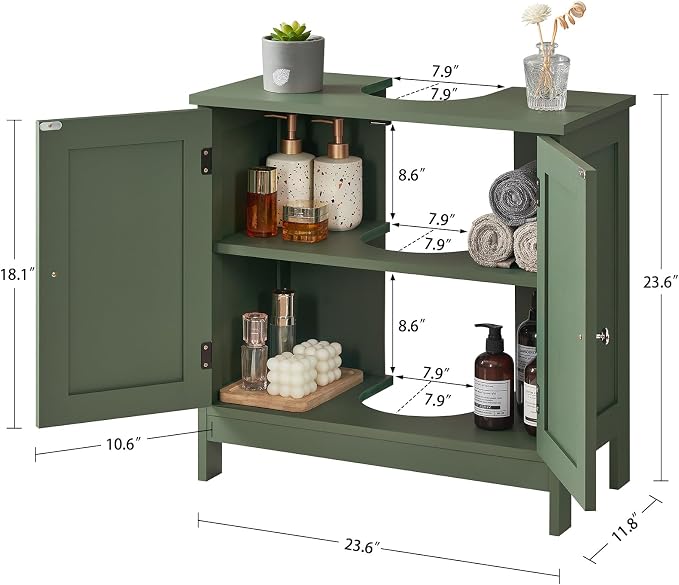 TEENFON Pedestal Sink Storage Cabinet, Under Sink Cabinet - Image 3