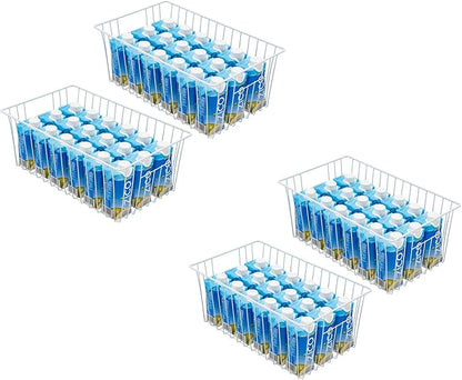 16" Upright Freezer Organizer Baskets, Wire Storage Bins Large Bakset by Unknown