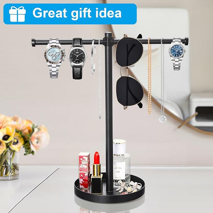 Jewelry Necklace Organizer Stand, 12.9" Tall Sturdy Metal Jewelry Stand - Image 7