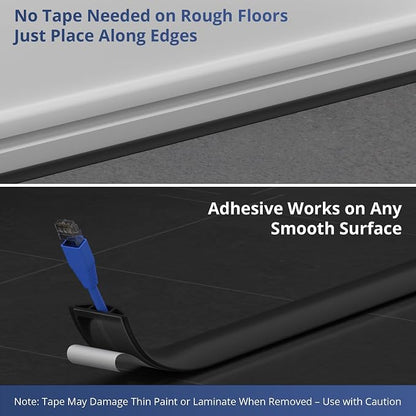 ZhiYo 10ft Cord Covers for Wires on Floor, Cord Hider Floor Hide Extension Cords - Image 4