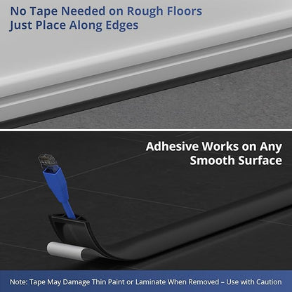 ZhiYo 3.6ft Cord Covers for Wires on Floor, Cord Hider Floor Hide Extension - Image 4