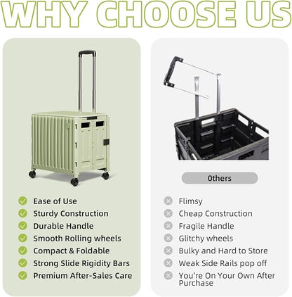 Heavy Duty Rolling Cart for Stairs：Collapsible Utility Crate - Image 5