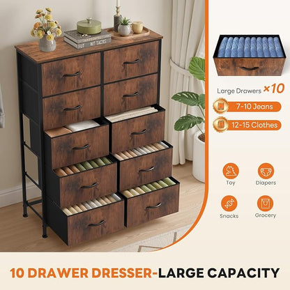Sweetcrispy 10 Drawer Tall Dresser - Image 4
