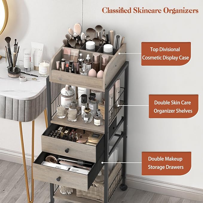 Makeup Organizer, Floor Skincare Organizers Make Up Organizers and Storage - Image 3