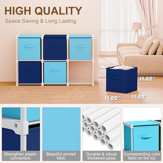 Briwooody 6 Cube Storage Organizer Bins - Image 2